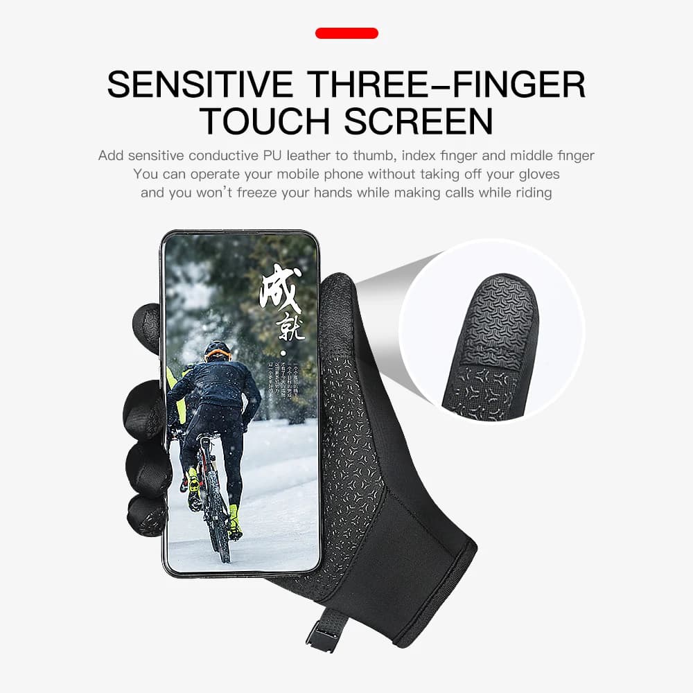 Touch Screen Winter Gloves Waterproof Non Slip Thermal Gloves for Men Women Outdoor Cycling Driving Running