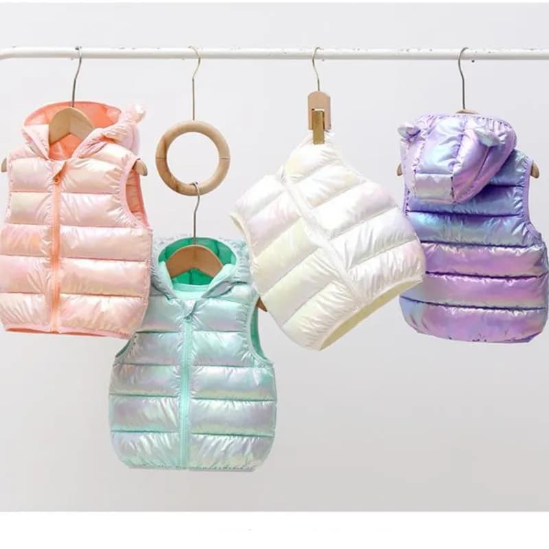 Gilet per bambini autunno inverno Gilet per ragazzi alla moda senza maniche con cappuccio Giacca calda per ragazze 1-6 anni Capispalla per bambini