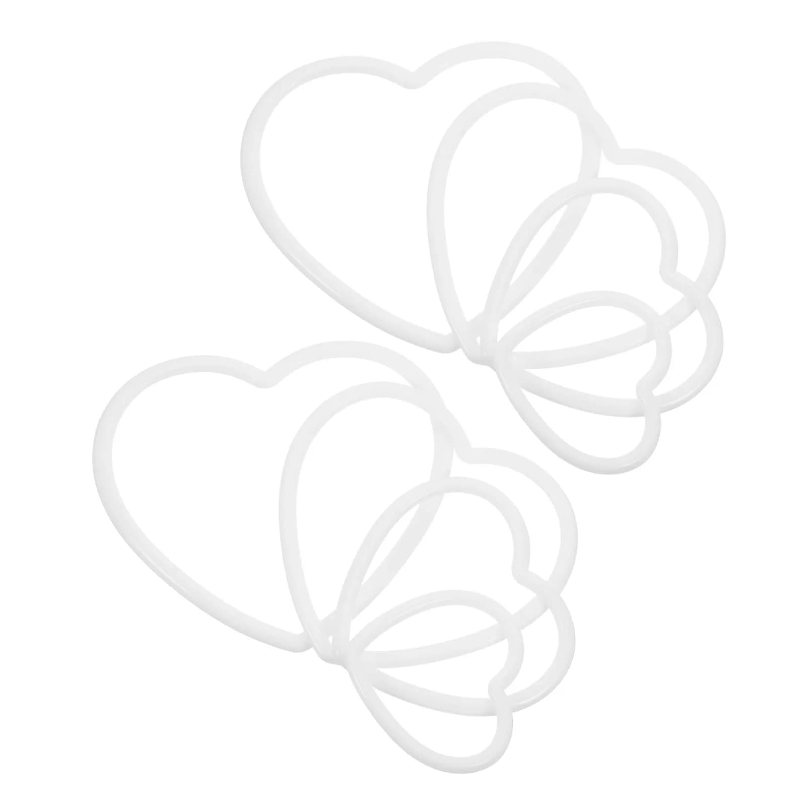 8Pcs Heart Shaped Plastic Dream Catcher Rings for DIY Macrame Wedding Wall Hanging Valentine's Day Decoration Heart Shape Wreath