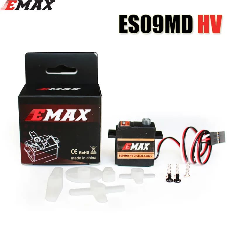 4 pezziEmax ES09MD HV 6-8.4V Servo digitale per ingranaggi metallici ad alta tensione multiuso per elicotteri RC UAV aereo camion barca parti di automobili