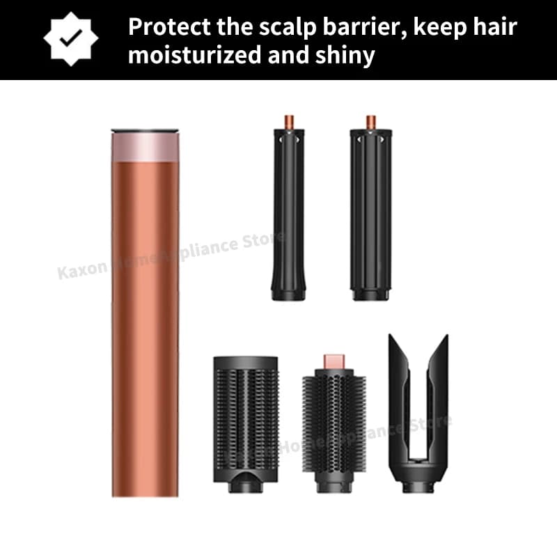 Spazzola ad Aria Calda Multifunzione per Capelli, Asciugacapelli con Arricciacapelli Automatico e Spazzola Volumizzante per Capelli Lisci, Lisciatura Automatica