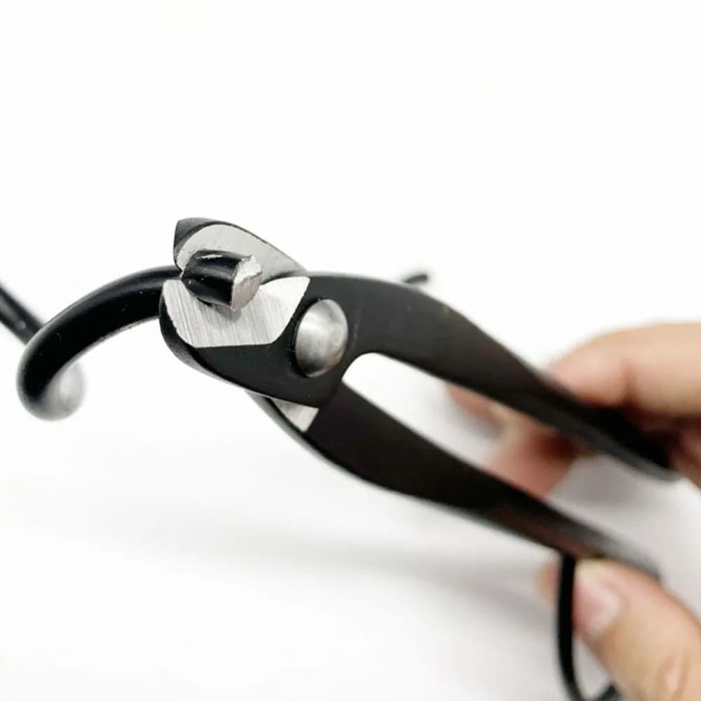 Durable Alloy Steel Pruning Shears Black Concave Edge Branch Cutter Round Edge Ergonomic Handle Bonsai Scissors