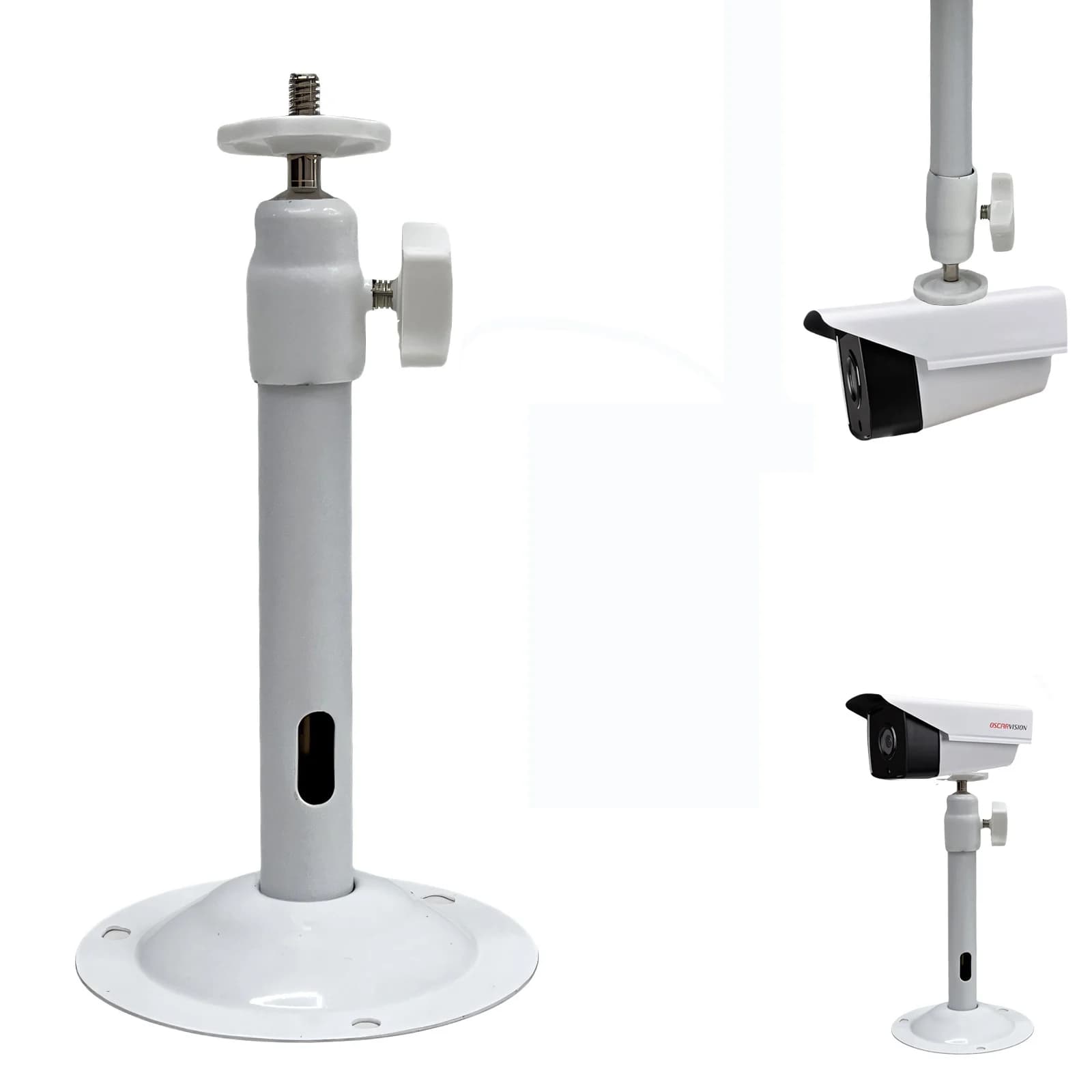 Staffa per montaggio su mini proiettore da parete per soffitto compatibile con proiettore neutro Supporto per proiettore mini angolo regolabile con carico di 10 libbre con adattatore filettato di montaggio per installazione telecamera, bianco.