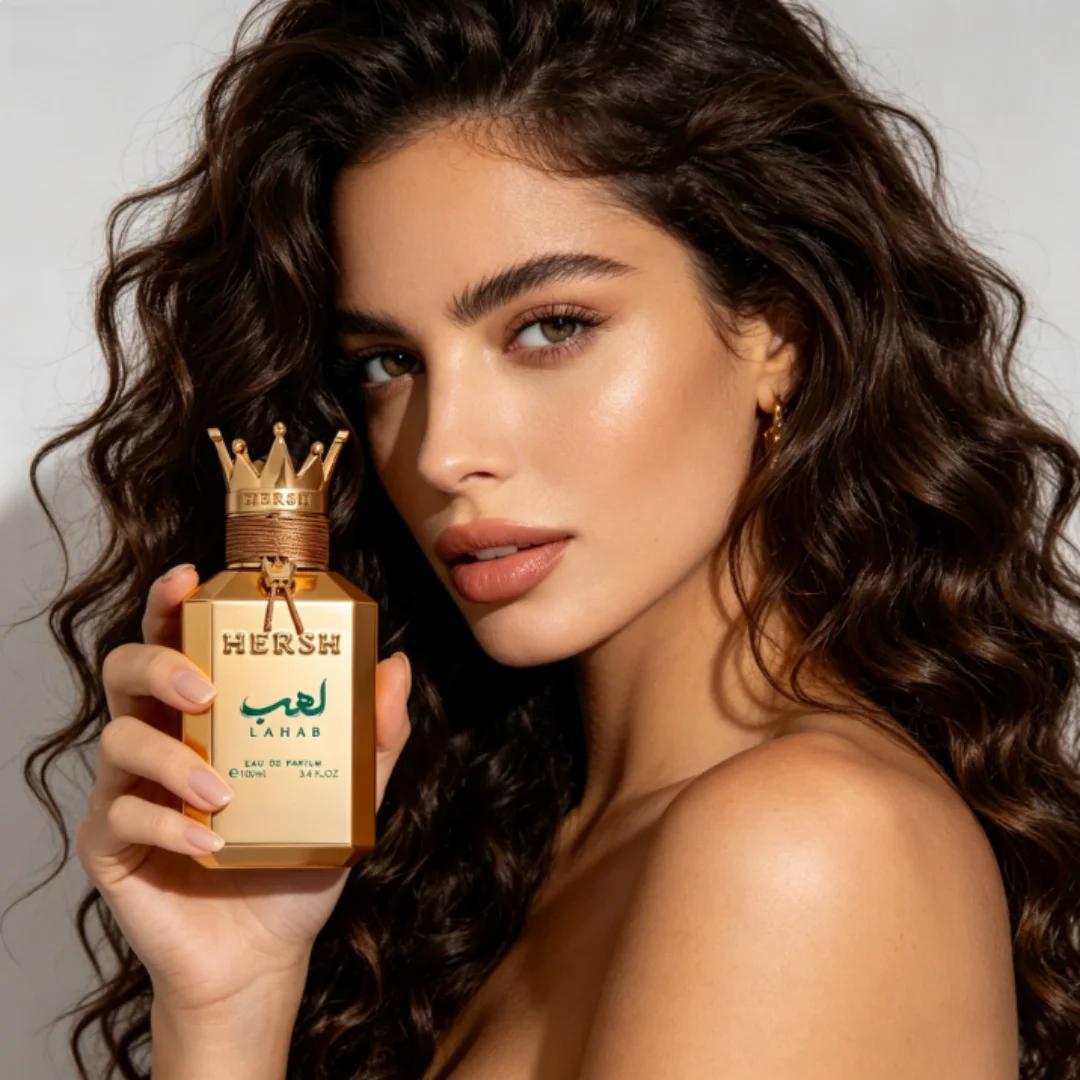 Luxury fragrance Hersh Lahab Oud 3.4 oz 100ml EDP Spray, Long-Term Cologne, Luxury Perfume with Golden Crown