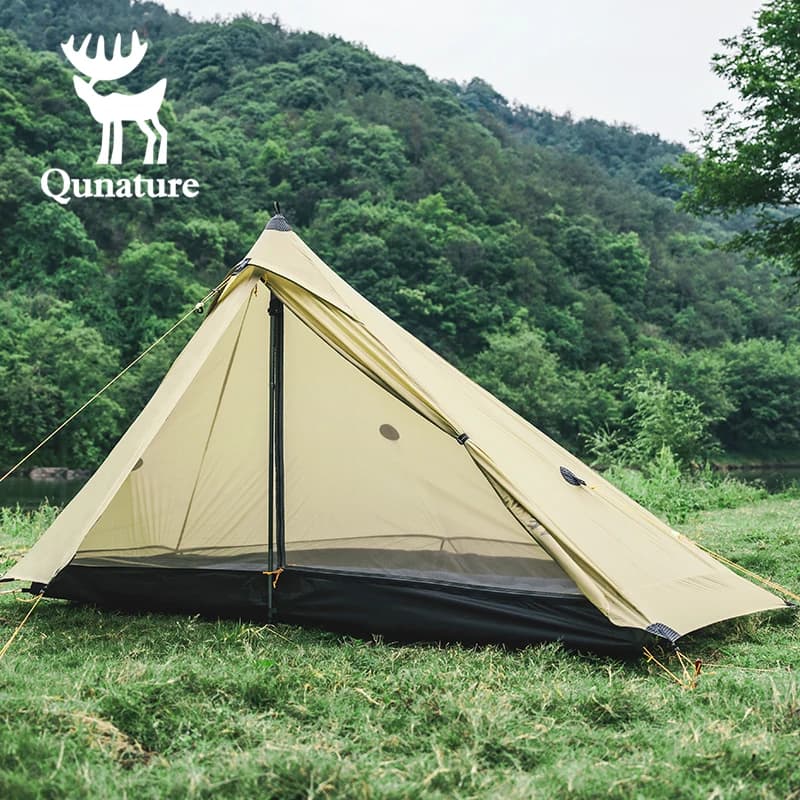 Tenda da campeggio Qunature Tenda da alpinismo ultraleggera per escursioni all'aperto Tenda da spiaggia da viaggio professionale in silicone impermeabile per 1 persona