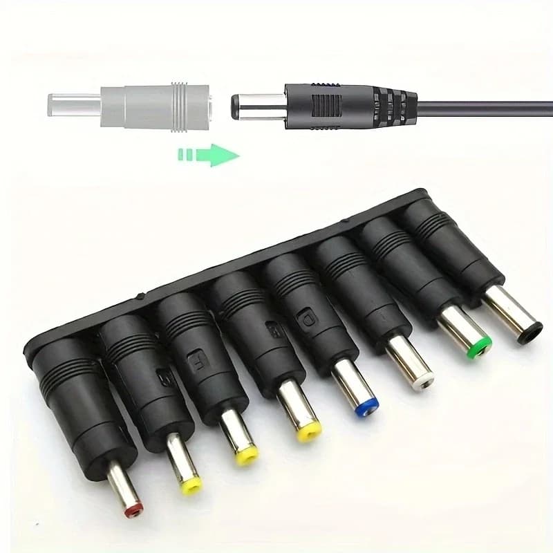 Aokin 8 DC power jack female plug adapter in 1 connectors 5.5 * 2.1 mm to 3.5 4,0 4,8 5.5 5,2 6,3 6,0 Male tip adapter