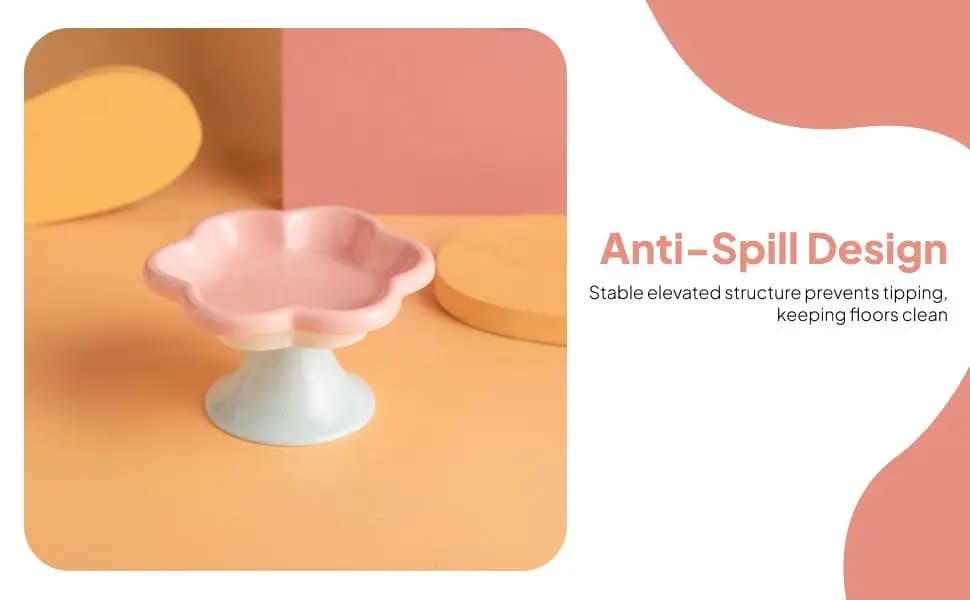 Ciotole Rialzate in Ceramica Creative per Gatti, Antiscivolo, per Cibo e Acqua, per Animali Domestici da Interno