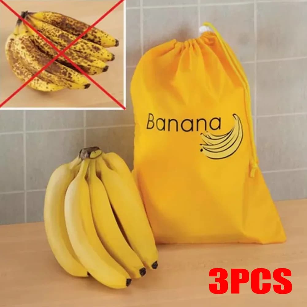 ‌ "Borsa termica per la conservazione della freschezza: organizer riutilizzabile per banane, lattuga e verdure (chiusura con coulisse)" Borsa per la conservazione