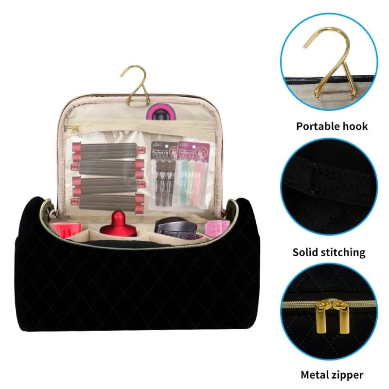 Travel Laptop Bag for Styling Hair, Iron Curtain Hair, Hair Dryer, Hair Dryer and Cosmetics, Travel Organizer