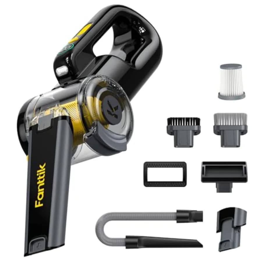 Fold V10 APEX Pivot Cordl Car Vacuum, 17000Pa Handheld Vacuum Suction Power, Smart LED Display, Portable for Car Home Pet Delux