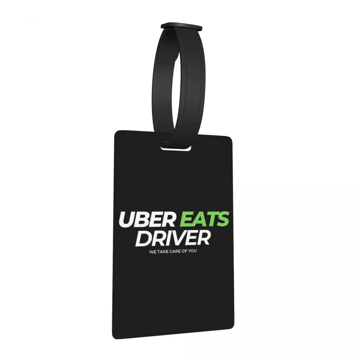 Uber Eats Driver Logo Driver di consegna alimentare Etichette per bagagli Valigia Bagagli portatili Etichetta d'imbarco Porta etichette ID Nome Indirizzo