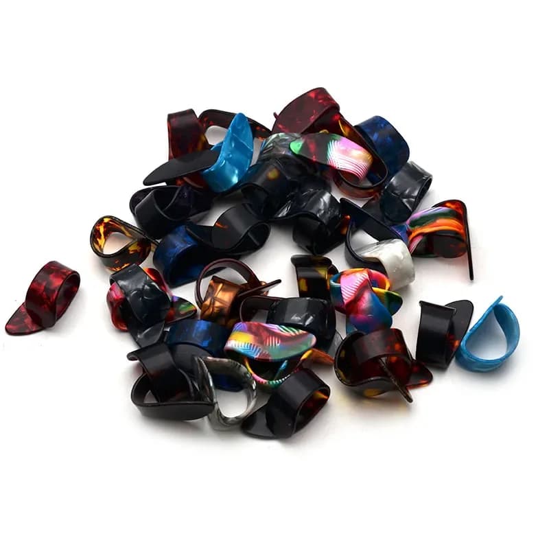 Plettri per pollice a conchiglia grande da 100 pezzi Plettri per indice Plettri per dito per chitarra acustica