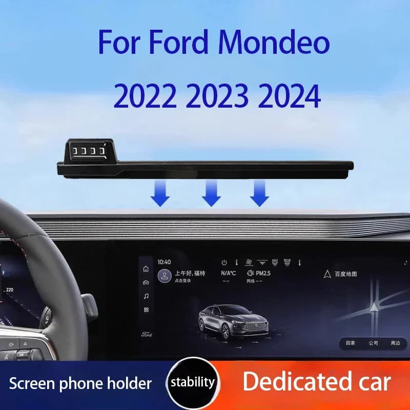 Car Cell Phone Holder Screen Fixed Navigation Bracket Gravity For Ford Mondeo 2022 2023 2024 For Car Auto Interior Accessories