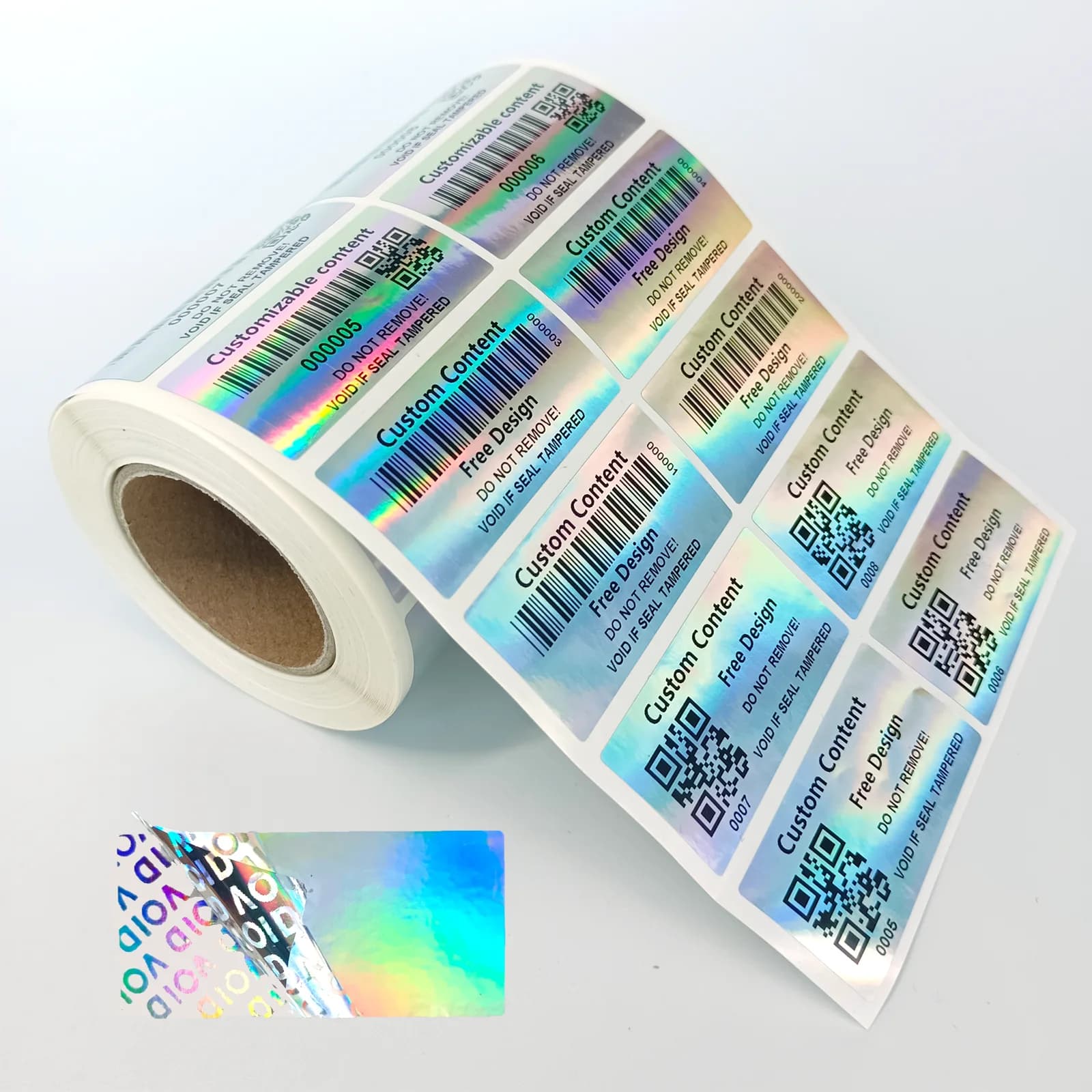Custom Print Anti-Management Warranty Label VOID Stickers Ologram Adhesive Label Original Security Label Customizable Content