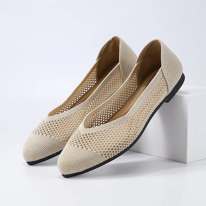 Women's Summer New Pointed Toe Flat Shoes Mesh Shallow Design Comfortable Breathable Loafers