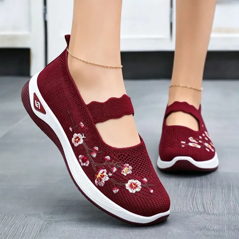Mocassini da donna slip-on, scarpe casual estive traspiranti in tessuto, a punta bassa, comode e morbide per camminare, ballerine.
