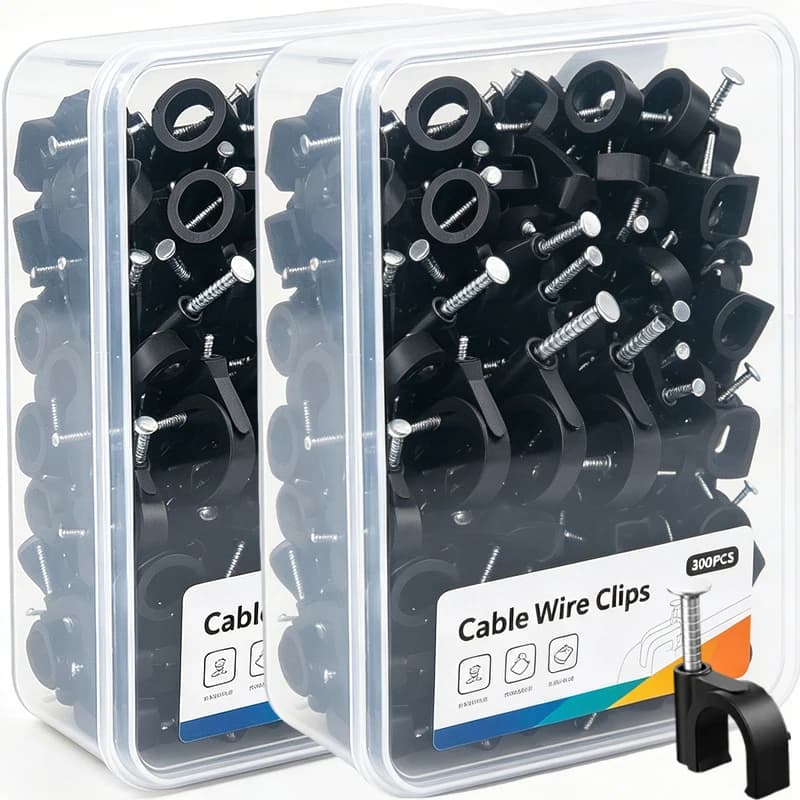 4/6/8/10mm Cable Wire Clips Fixing Wall Nail Buckles C-Type Cable Staples Ethernet Wire Management Clamps Plant Vine Fixed Clip