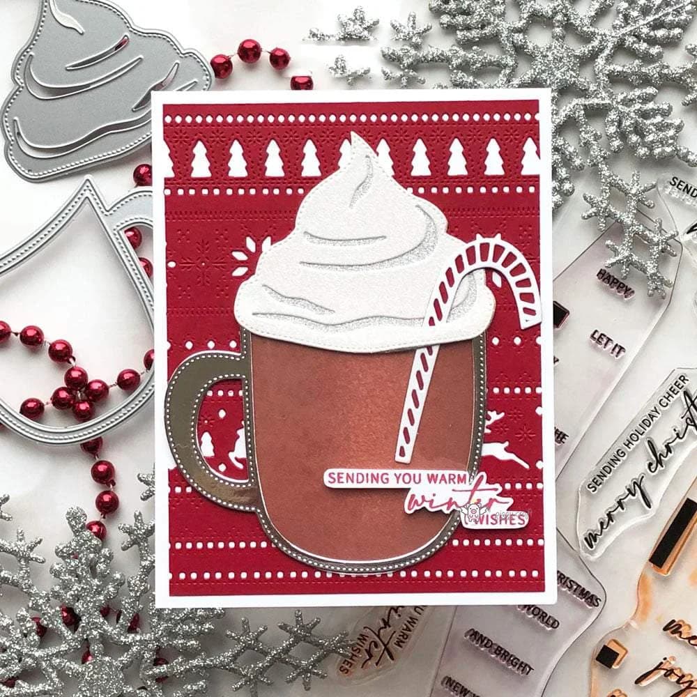 Piggy Craft fustelle in metallo taglio fustella stampo tazza di gelato natalizio scrapbook mestiere di carta coltello stampo lama punzonatrice stencil muore