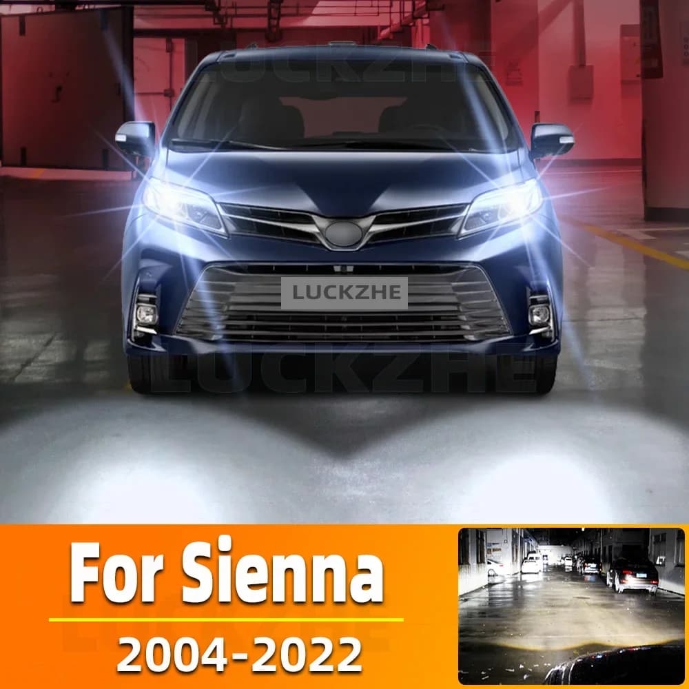 2 Pezzi di Fari LED per Toyota Sienna 2004-2022, Luci Abbaglianti e Anabbaglianti con Sistema Canbus