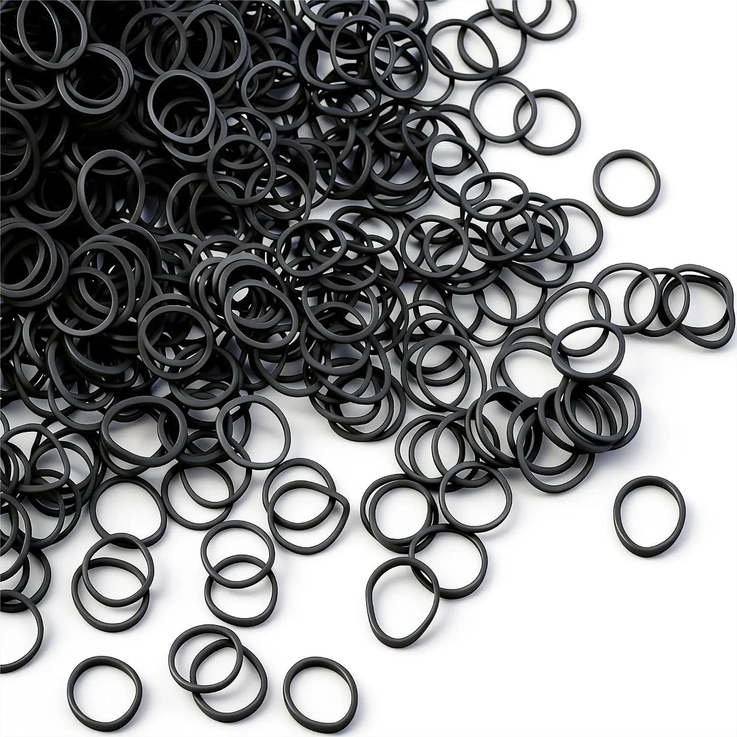 500pcs Soft Elastic Hair Bands for Braids, Ponytails and Daily Hairstyles with Storage Box