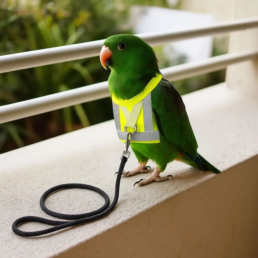 Accessori per Animali Domestici: Imbracatura Regolabile per Pappagalli, Comoda e Riflettente, Protezione Solare, Gilet per Uccelli