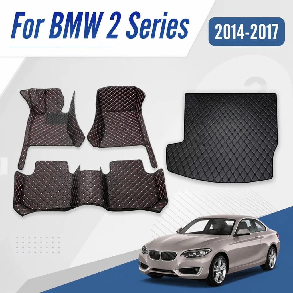 Tappetini per auto e tappeti per bagagliaio per BMW Serie 2 2014 2015 2016 2017, tappetini per piedi, accessori auto, prodotti per interni, copripedali