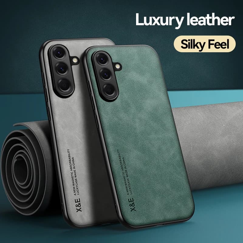 Custodia in pelle di lusso per Samsung Galaxy A17 Custodia magnetica per telefono da auto per Galaxy A16 5G A15 Fundas