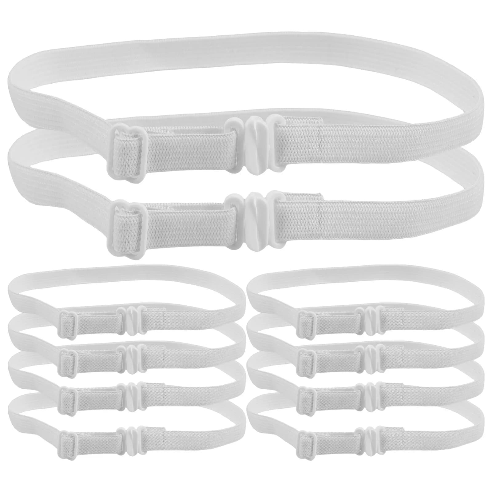 10 Pieces Elastic Flakes Adjustable Pre-Annoyed for Dresses, Comfortable, Resistant to wear, Fashion Elastic Horn