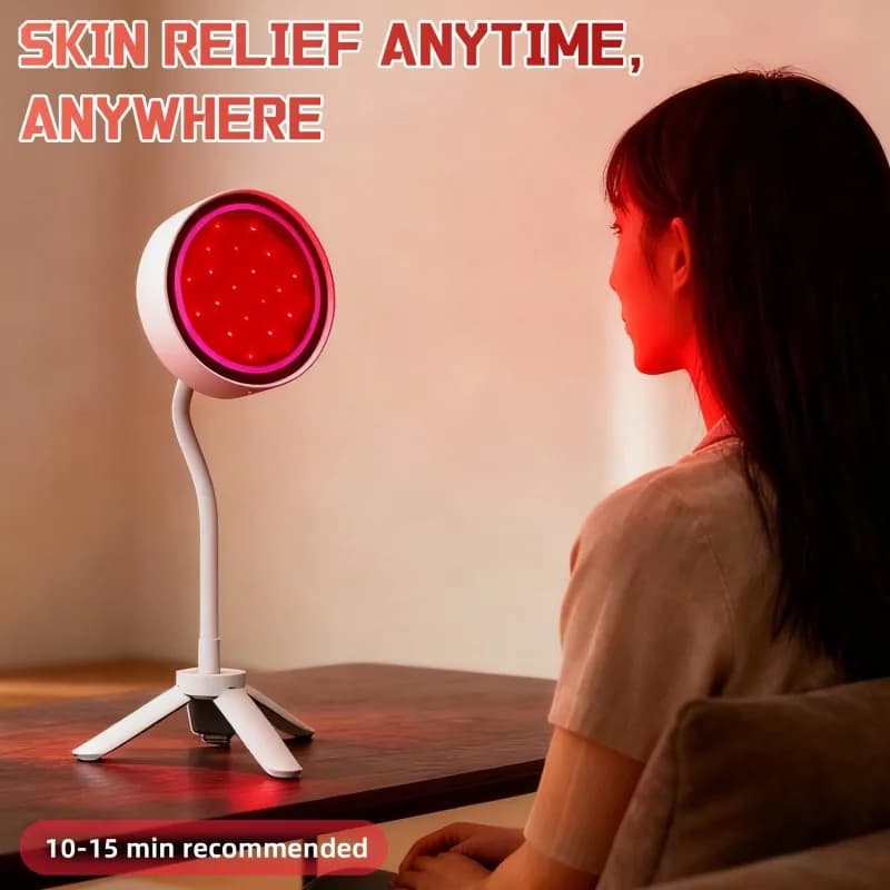 LED red light treatment panel light for facial anti-aging skin care and beauty, USB plug 5V2A dual chip infrared LED body irradi