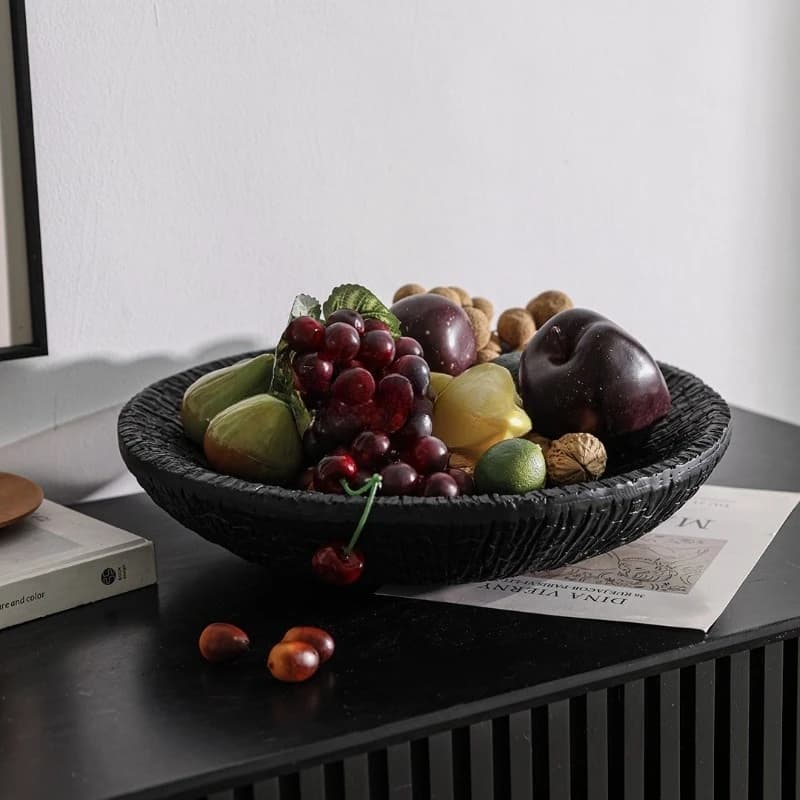 Wabi Sabi retro dried fruit basin living room coffee table dining room bar table top resin ornament home fruit plate model room