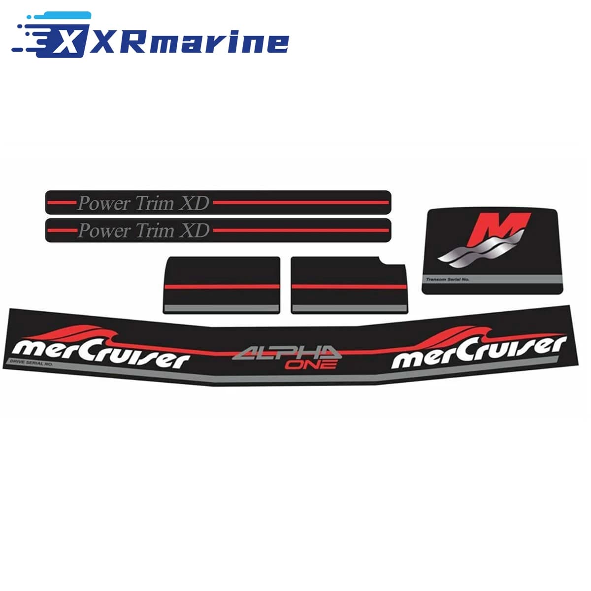 Set di adesivi con rami rossi per Mercruiser Il più completo Alpha One Gen Two Red 37- 861431 A98 861431 A98