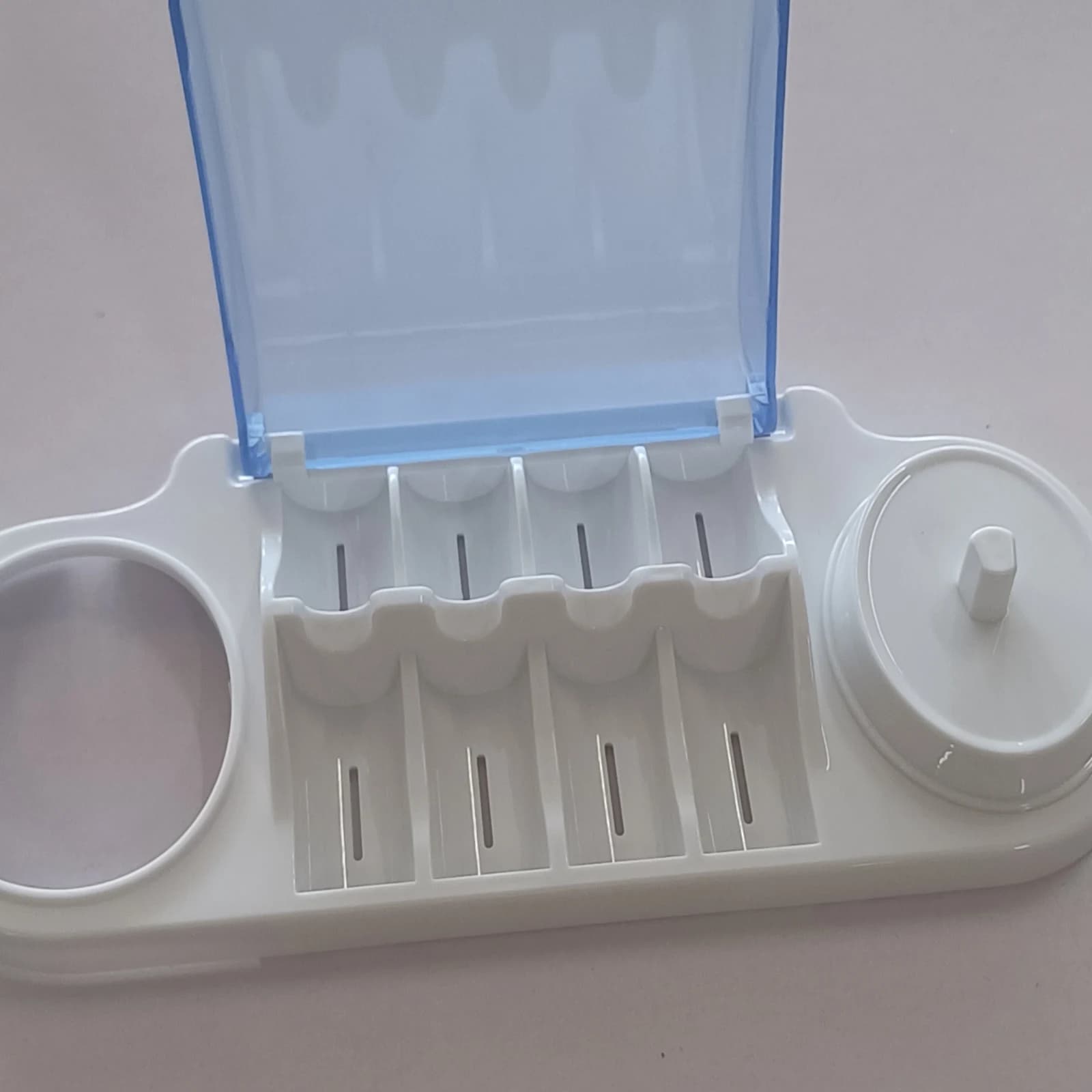 Support for Oral B Electric Toothbrush, Bathroom Organizer with Box 4 Spare Parts