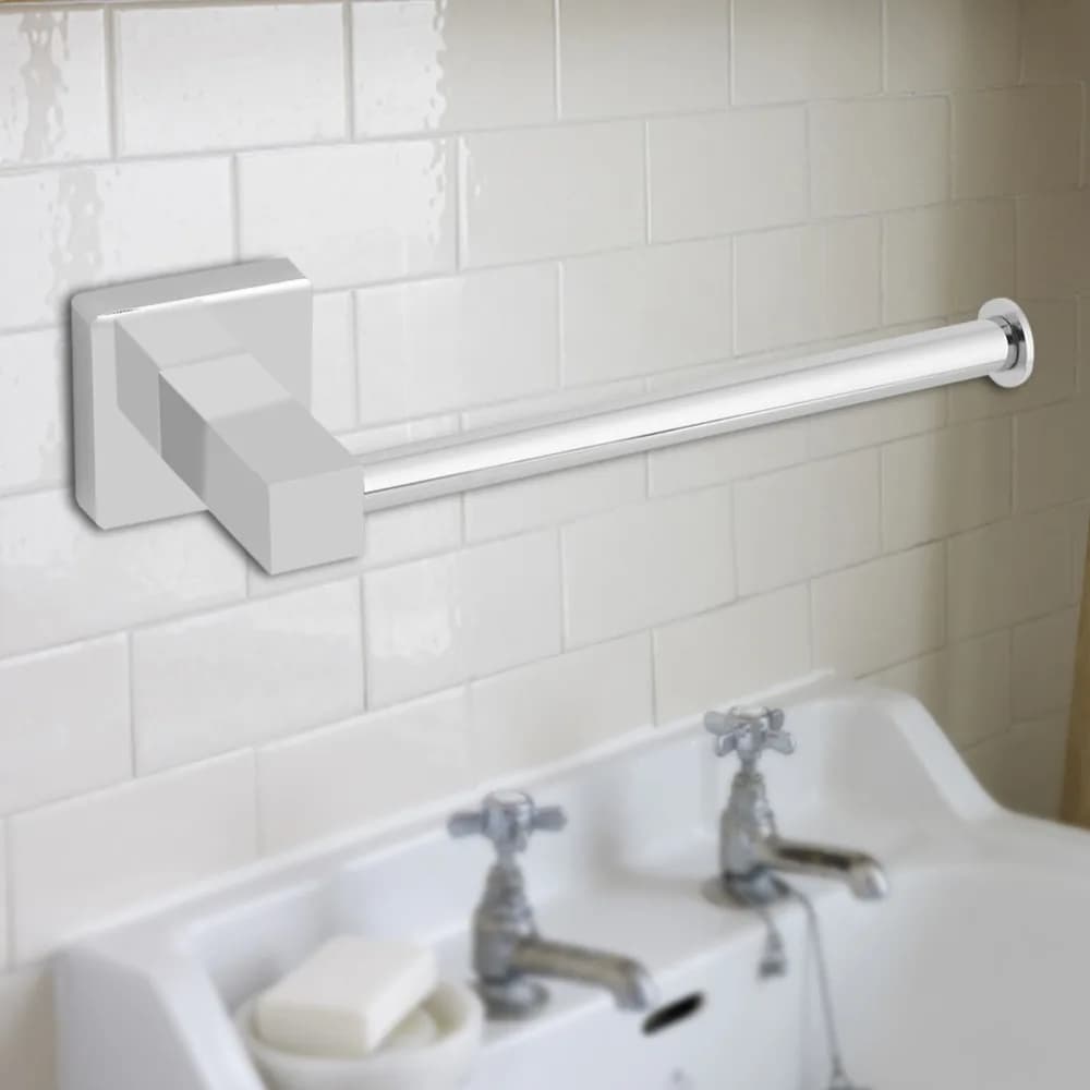 Stainless Steel Roll Paper Holder Wall Mount Silver Toilet Paper Holder Practical Sturdy Paper Rack Bathroom Kitchen Washroom