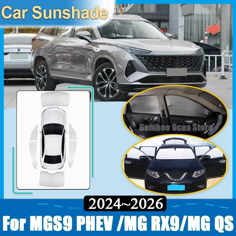 For MG RX9 2024 2025 2026 MGS9 PHEV MG QS Car Full Visors Window Sunscreen UV Blocking Sunshade Windshield Cover Car Accessories