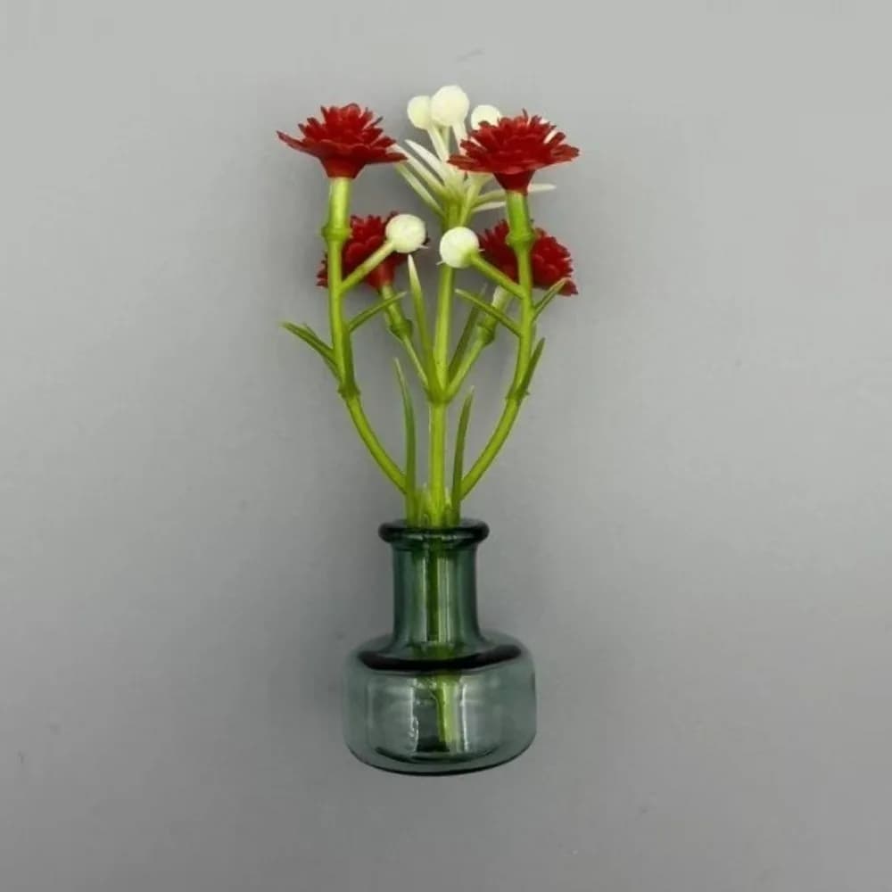 3D Magnetic Vase Shape Stickers, Magnetic Fridge Decorations with Mini Jars for Flowers