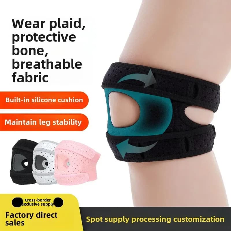1PC cinturino rotuleo sportivo protettivo ginocchiera regolabile in silicone assorbimento degli urti compressione fitness basket