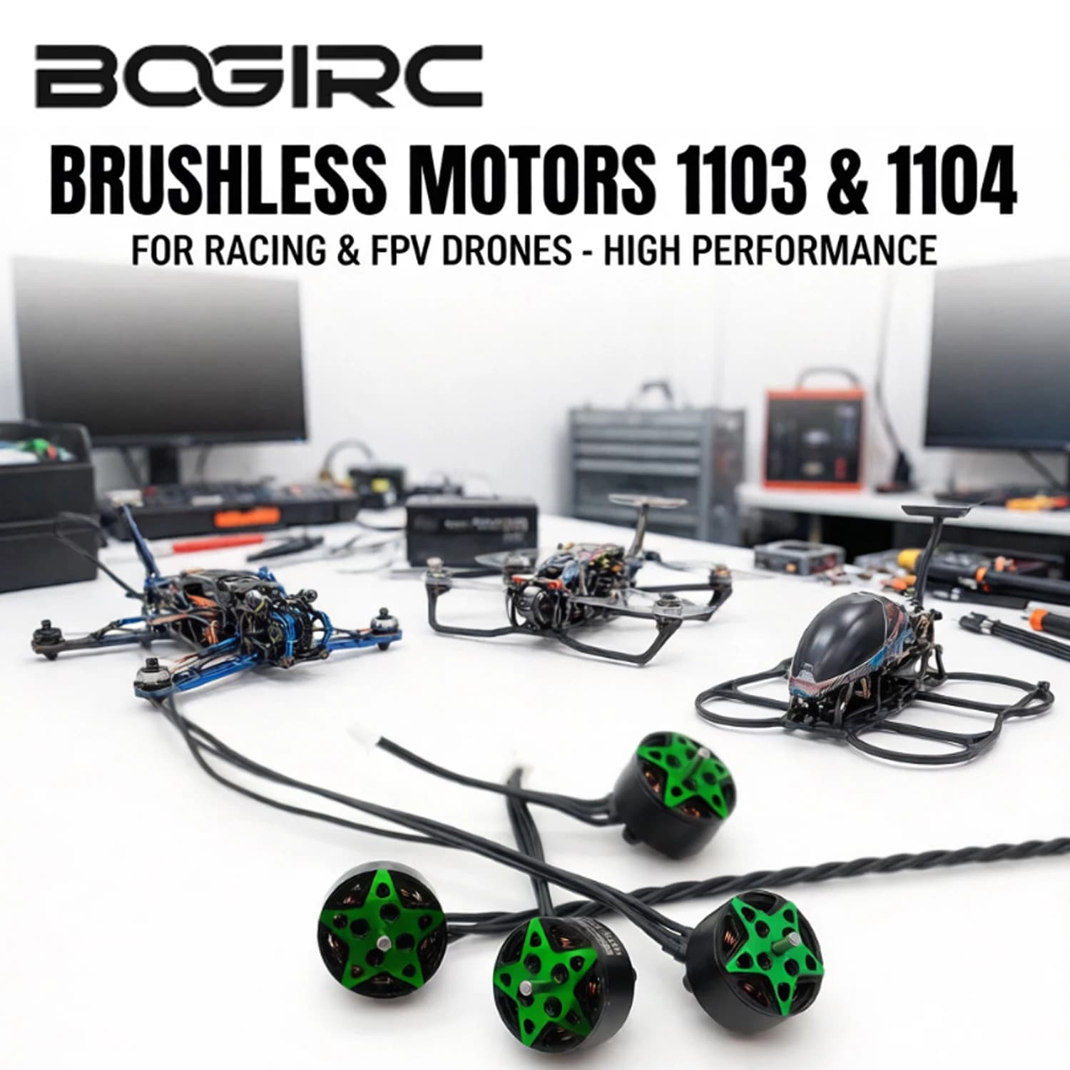Lightweight Brushless Engine BOGIRC 1103 1104 8000/7200/4300KV for MINI RC Racing FPV drones, RC squares, Fai-da- Upgrade Parts ♪