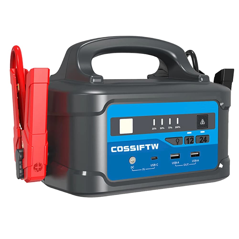 Avviatore portatile per auto HD5000Pro 5000A Peak 12V/24V - Booster batteria al litio 122500mAh con luce a LED per uso su camion