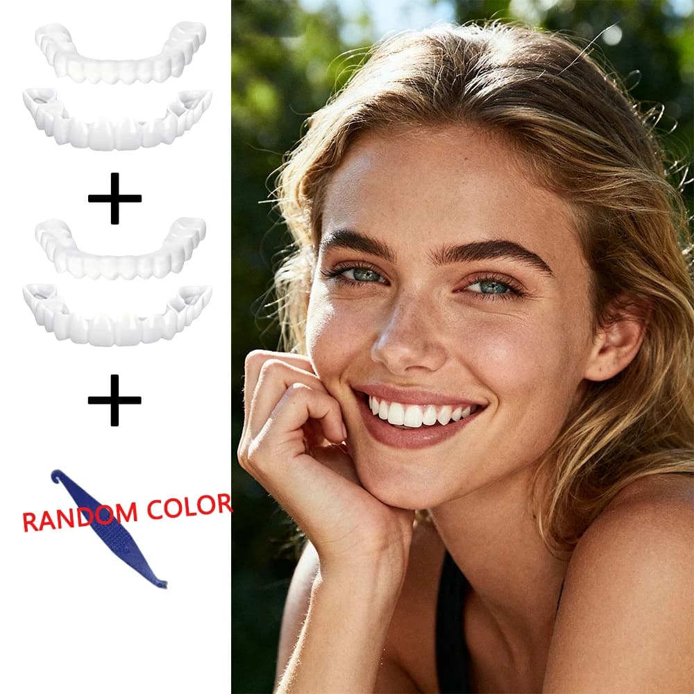 Girl Fashion Teeth Veneers, Reusable Whitening Cover, Match beauty trend for young ladies daily use H2931