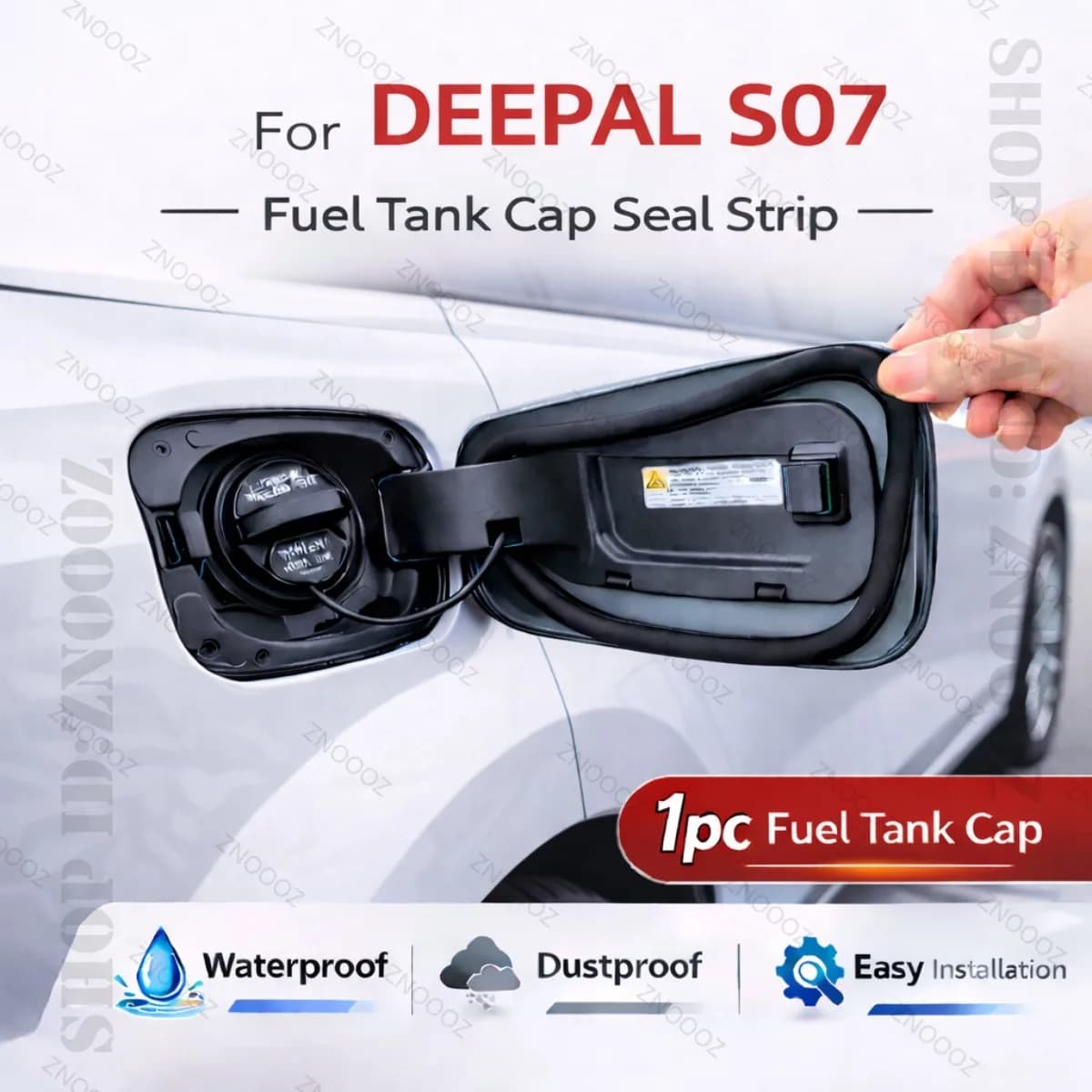 Guarnizione in gomma a doppio strato antipolvere e impermeabile per DEEPAL SO7, protezione per tappo serbatoio carburante, 1 pz.