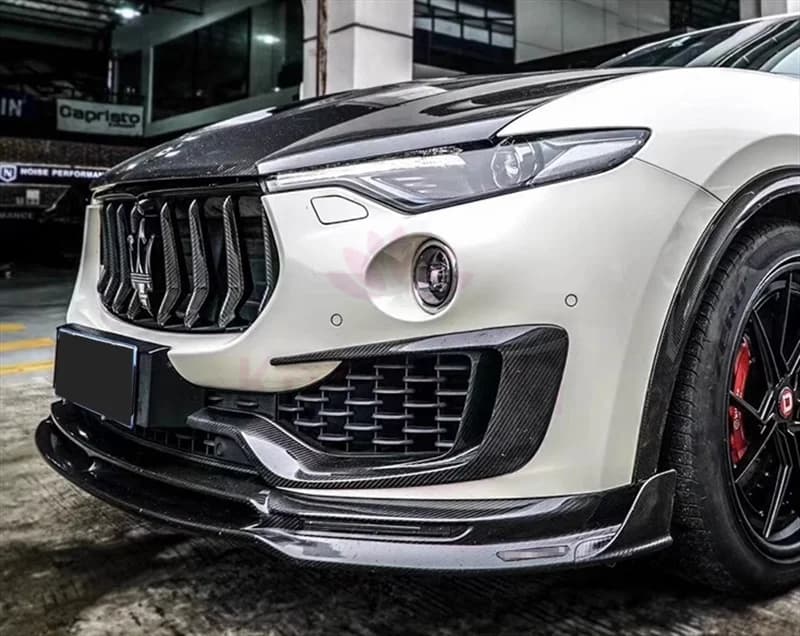 For Maserati Levante Carbon Fiber Front lip Side skirt Rear Spoiler Rear Rear bumper Trim Body Kit Style M