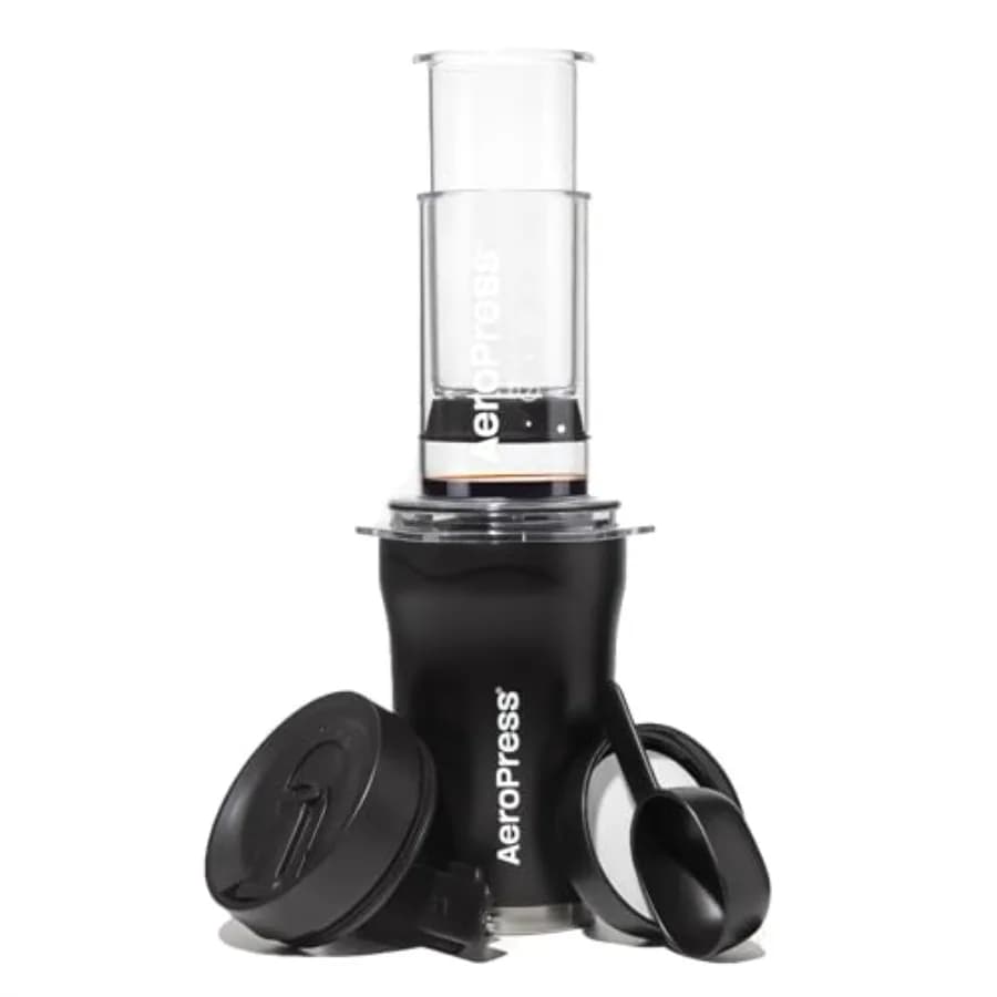 Go Plus Small Portable Coffee Maker Kit for Travel Camping Office: All-in-One French Press Pour-Over Espresso Style Manual Brew