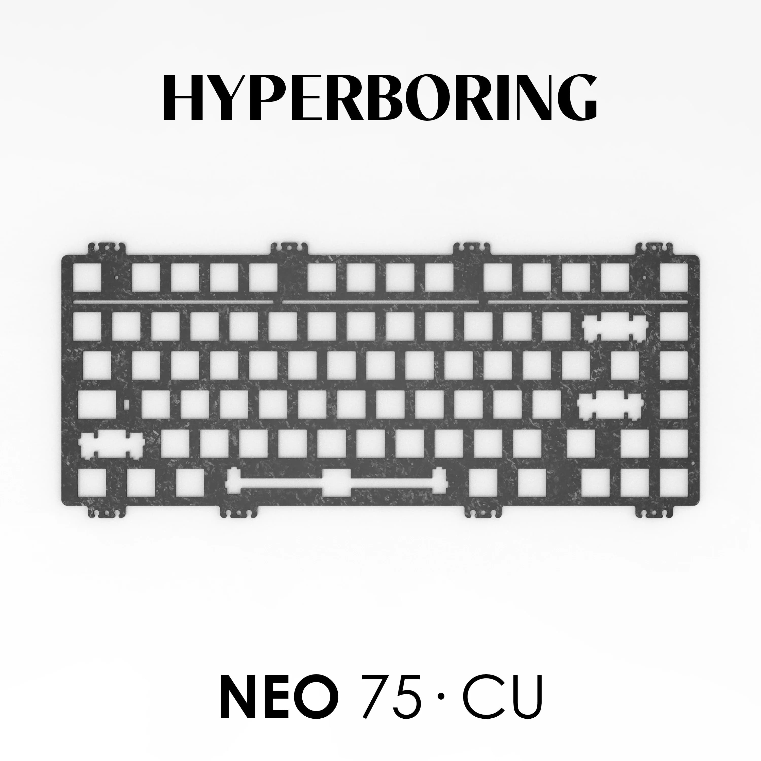 Keyboard Kit Neo75 CU Positioning Plate PCB Aluminum Copper Brass PP PC Carbon Plate Custom Kit for Mechanical Keyboard Gift