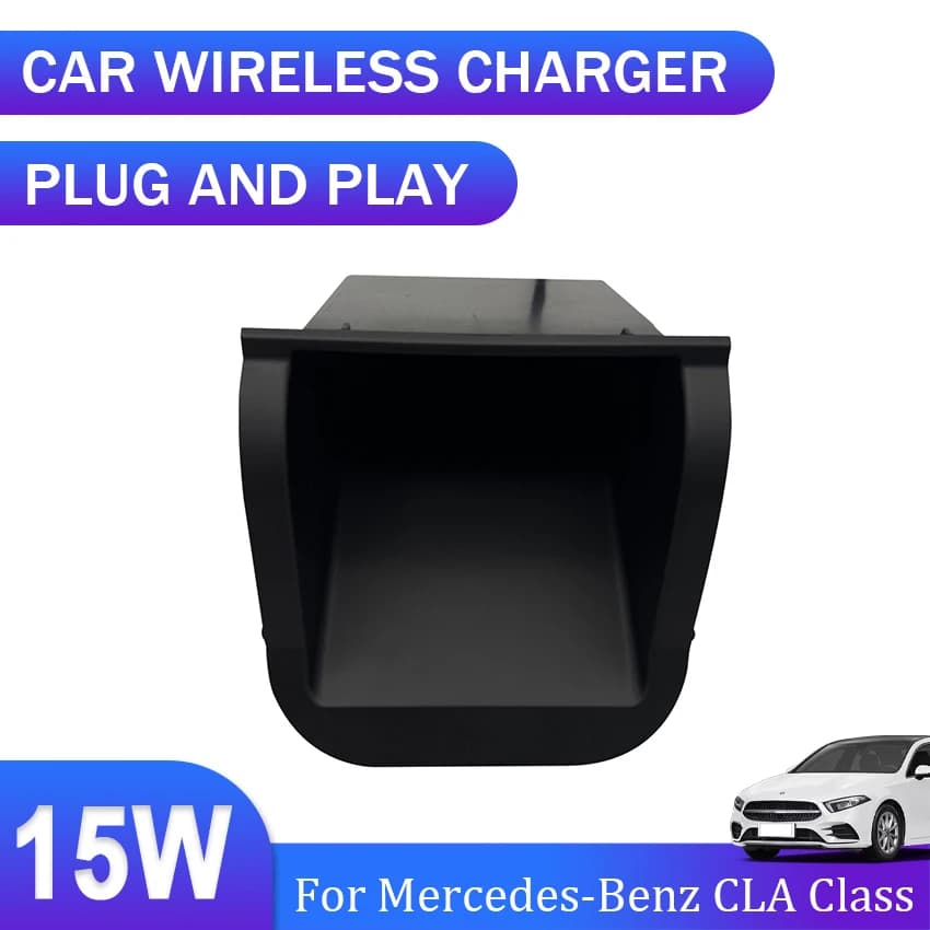 Caricatore wireless, pannello di ricarica rapida QI integrato per Mercedes-Benz Classe CLA W117 cla180 cla200 cla220 2014-2019