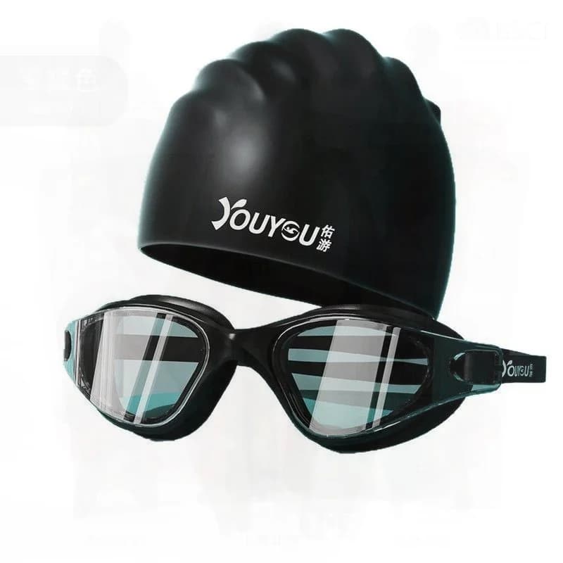 HD Waterproof Swimwear for Men and Women with Silicone Cap Clips for Ear Caps - Dives and Special Swimming