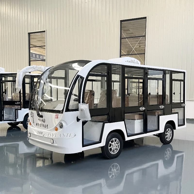 Autobus Elettrico da 8, 11, 14 Posti per Trasporto Turistico e Navetta Aziendale, Apribile e Chiudibile