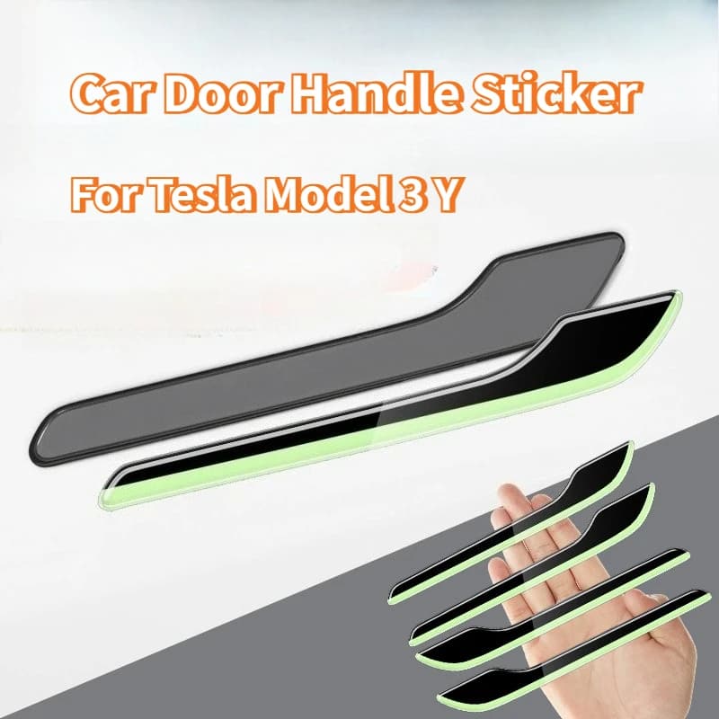 Luminous Night Glow Door Handle Sticker for Tesla Model 3/Y/3+ Model Y Juniper 2025 Car Accessories