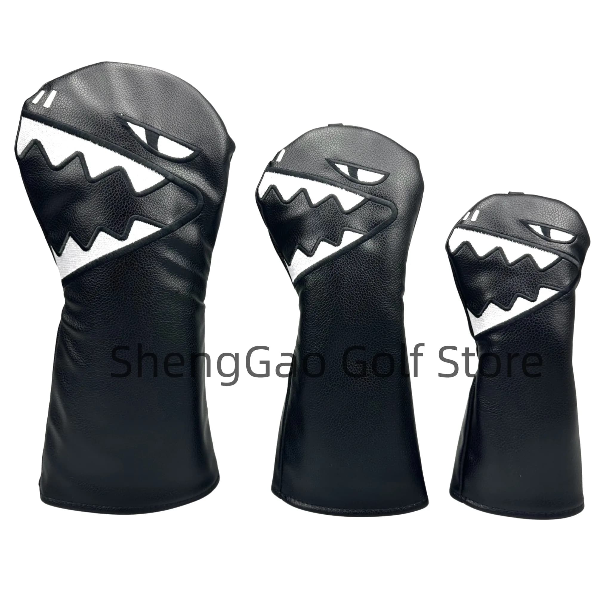 Copricapo con motivo a denti di squalo da Golf copricapo per Driver copricapo in legno per Fairway copricapo ibrido copri testa per Putter