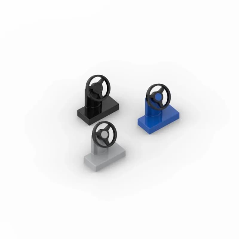 20 pezzi MOC parti 3829 73081 supporto sterzo 1x2 con volante nero compatibile mattoni fai da te blocchi di costruzione particella g