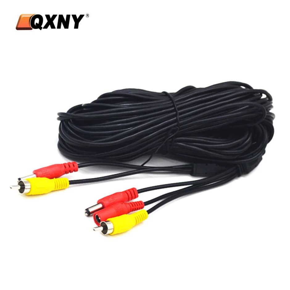 Easy to install AV RCA Video Cable For Rear View Camera Monitor DC Car Cigarette Lighter Video Extension Video Power Cord